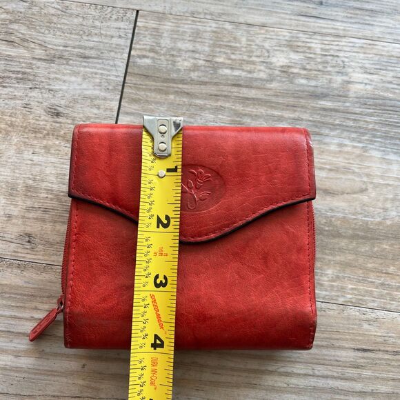 Buxton Wallet Fold Red Leather Genuine Vintage 90s Y2K - Picture 7 of 8